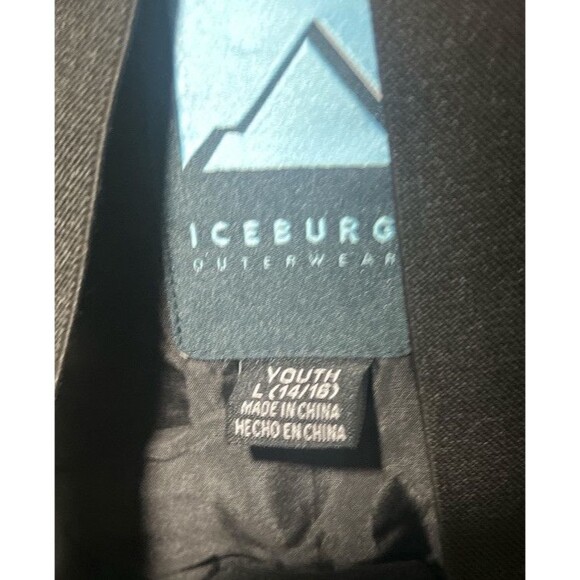 Iceberg Girls Snow Bib Pants Size L 14/16 Black Waterproof Insulated Winter Gear - Picture 7 of 7
